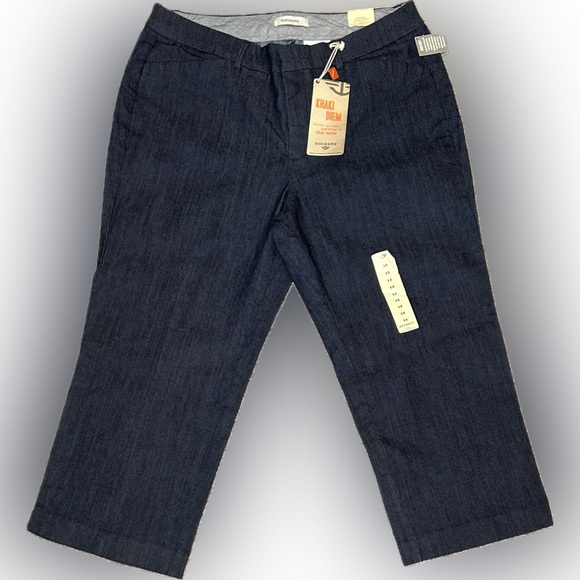 Dockers Womens Size 12 Khaki Diem Pants NWT Metro Trouser Stretch Career Modern - Picture 2 of 8